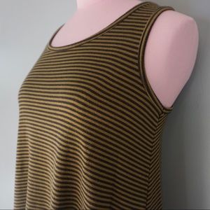 T-Shirt Swing Dress Green & Black Striped